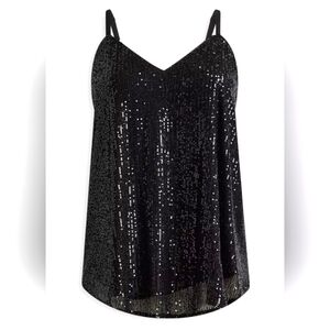 Torrid Sophie black sequined top size 2 2X